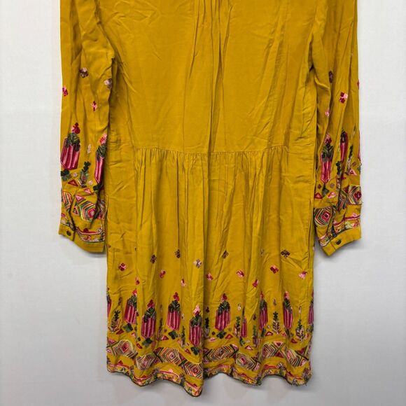 Floreat Anthropologie Women Embroidered Floral Dress Size Small Boho D040  -22